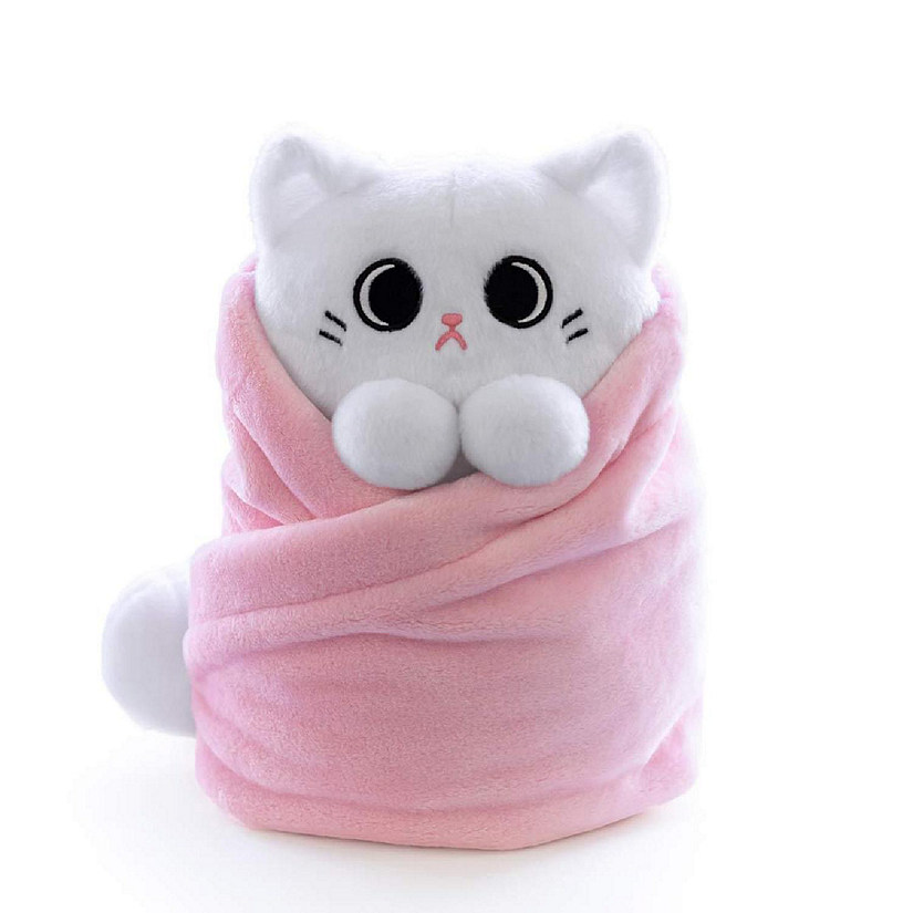 Purritos XL 12 Inch Cat In Blanket Plush - Mochi Image