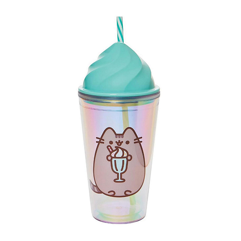 Pusheen Whipped Sweet Plastic Tumbler with Straw Image