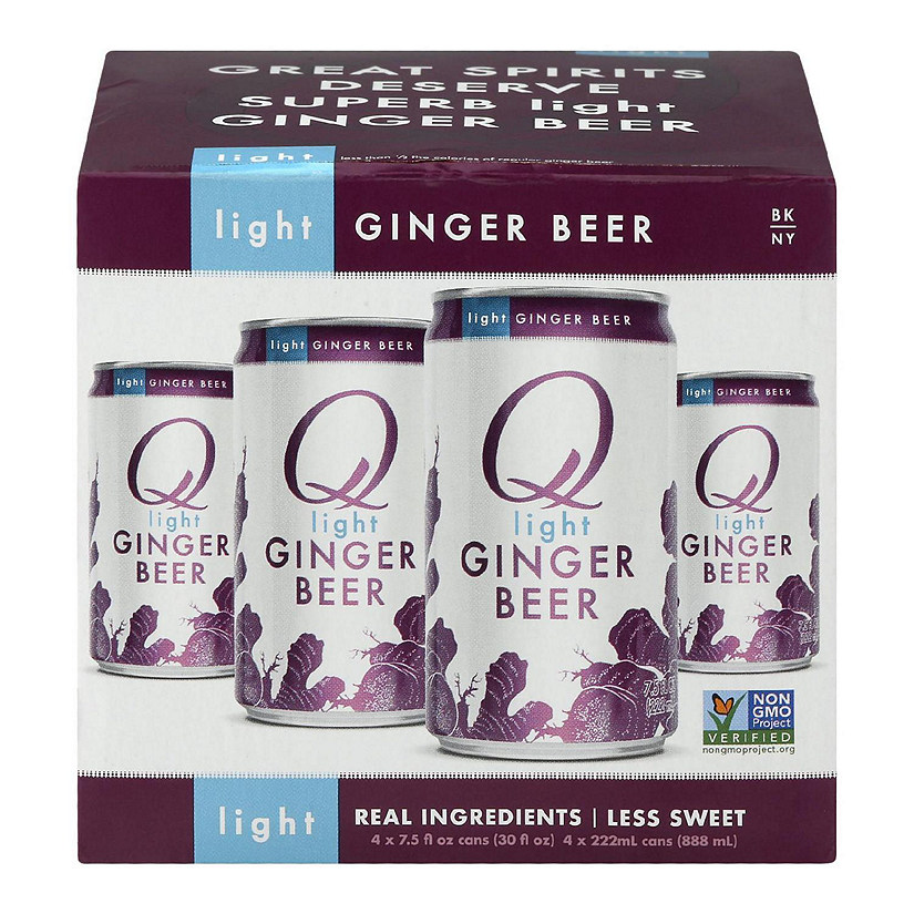 Q Drinks - Ginger Beer Light - Case of 6 - 4/7.5 FZ Image