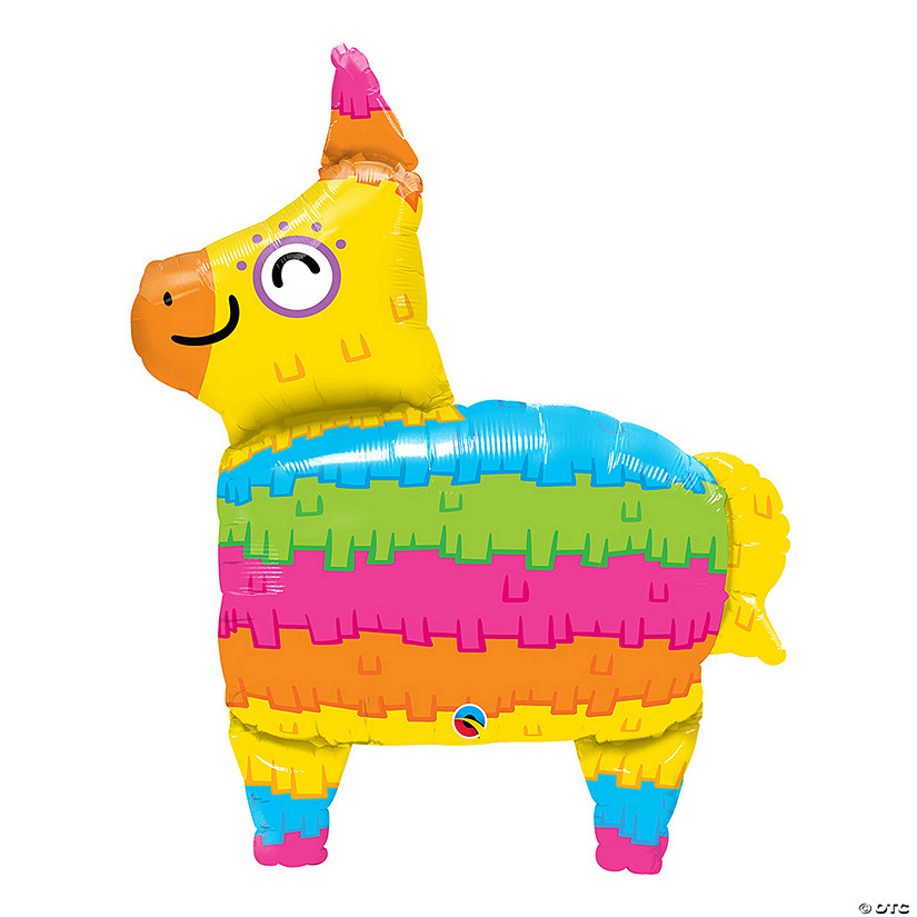 Qualatex Rainbow Donkey Pi&#241;ata 34" Mylar Balloon Image