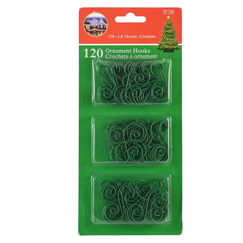 R N' D Toys Green Tree Christmas Ornament Hooks Metal Pack of 120 Image