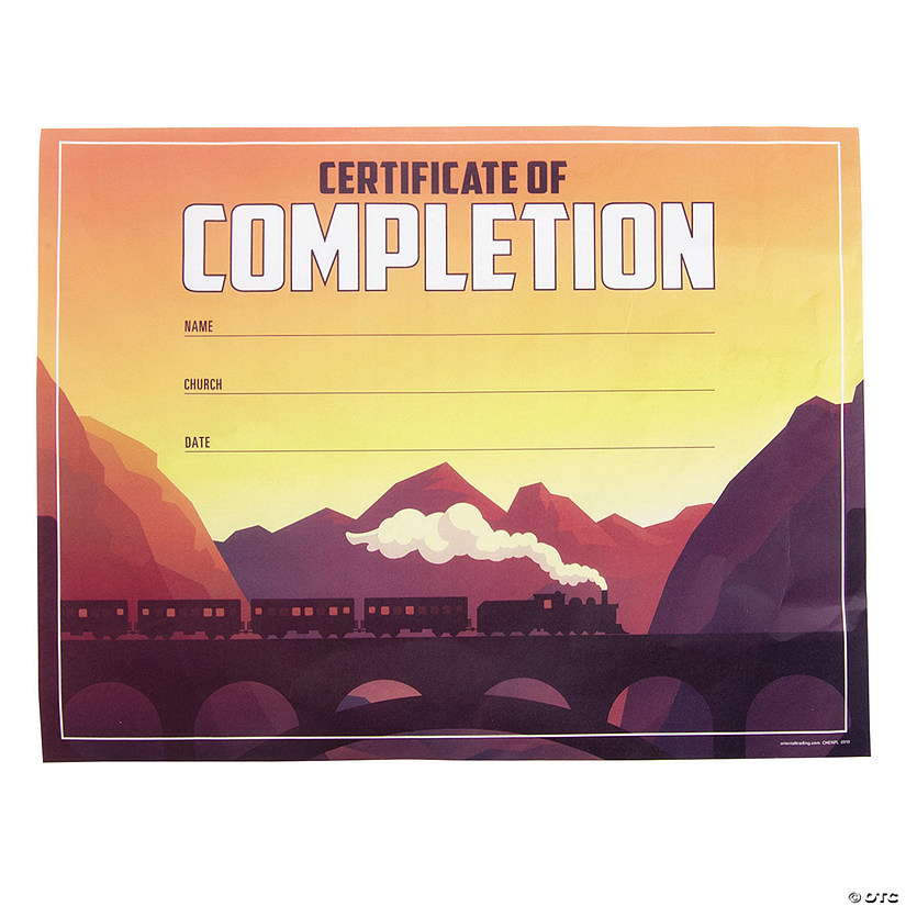 Railroad VBS Certificates of Completion Image