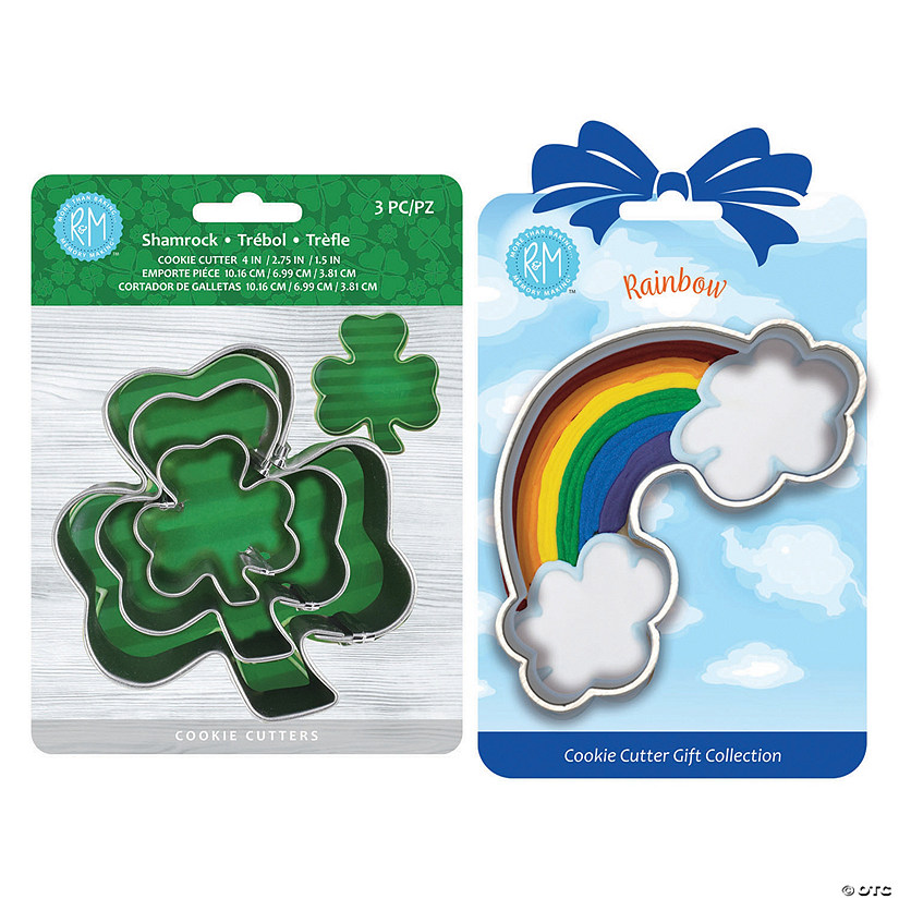 Rainbow and Shamrock 4 Piece Cookie Cutter Set Image