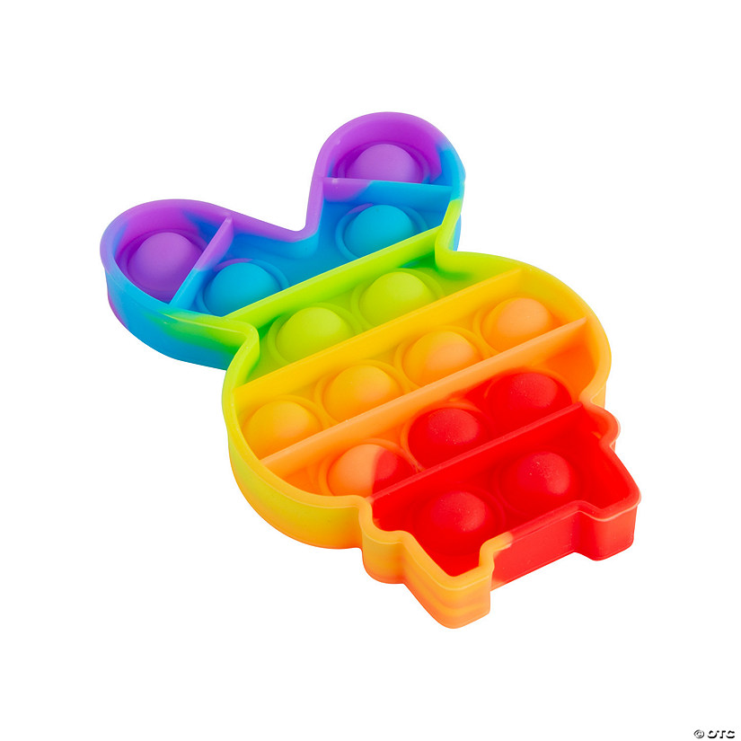 Rainbow Bunny Lotsa Pops Popping Toys - 6 Pc. Image