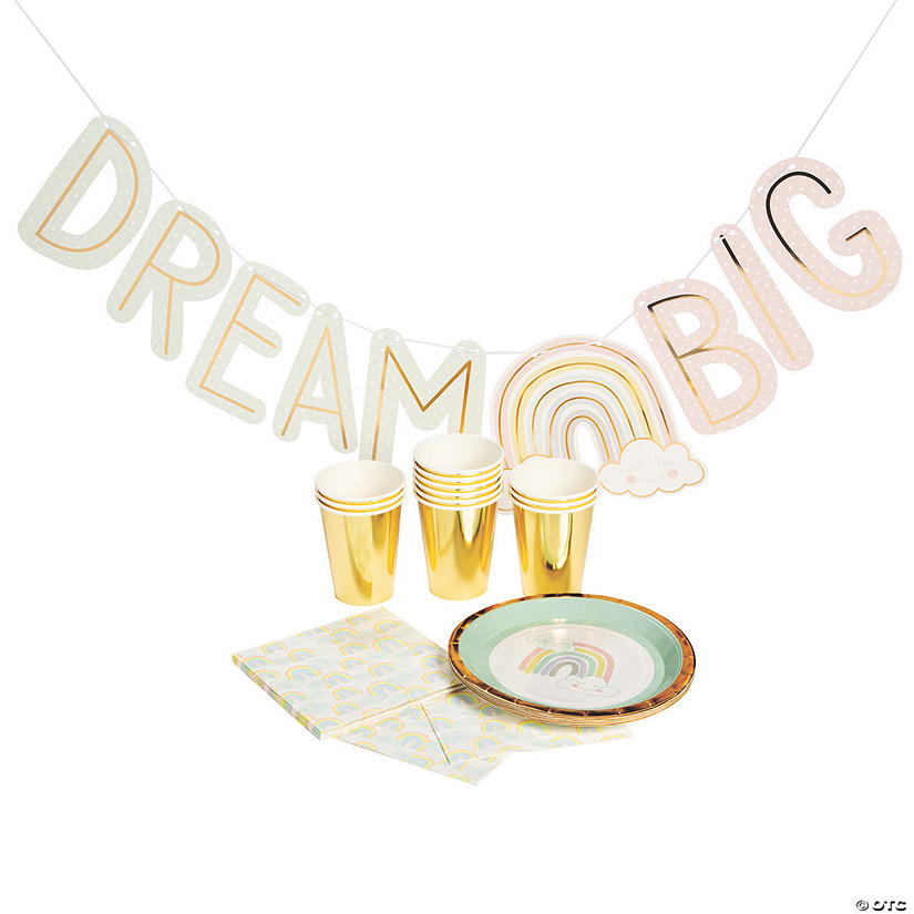 Rainbow Dream Tableware Kit for 12  Image