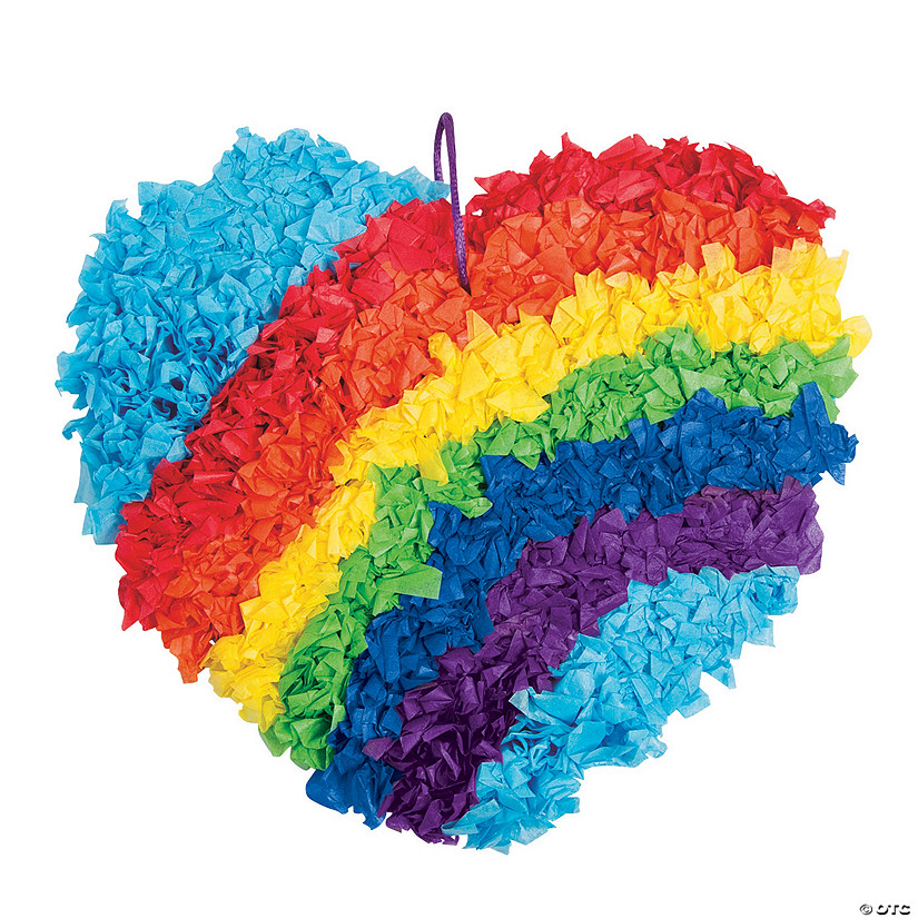 Rainbow Heart Tissue Paper Craft Kit- Makes 12 Image