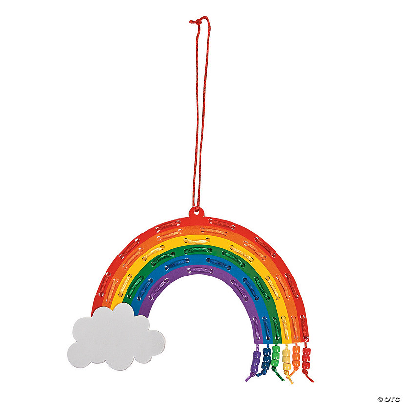 Rainbow Lacing Craft Kit - Makes 12 Image