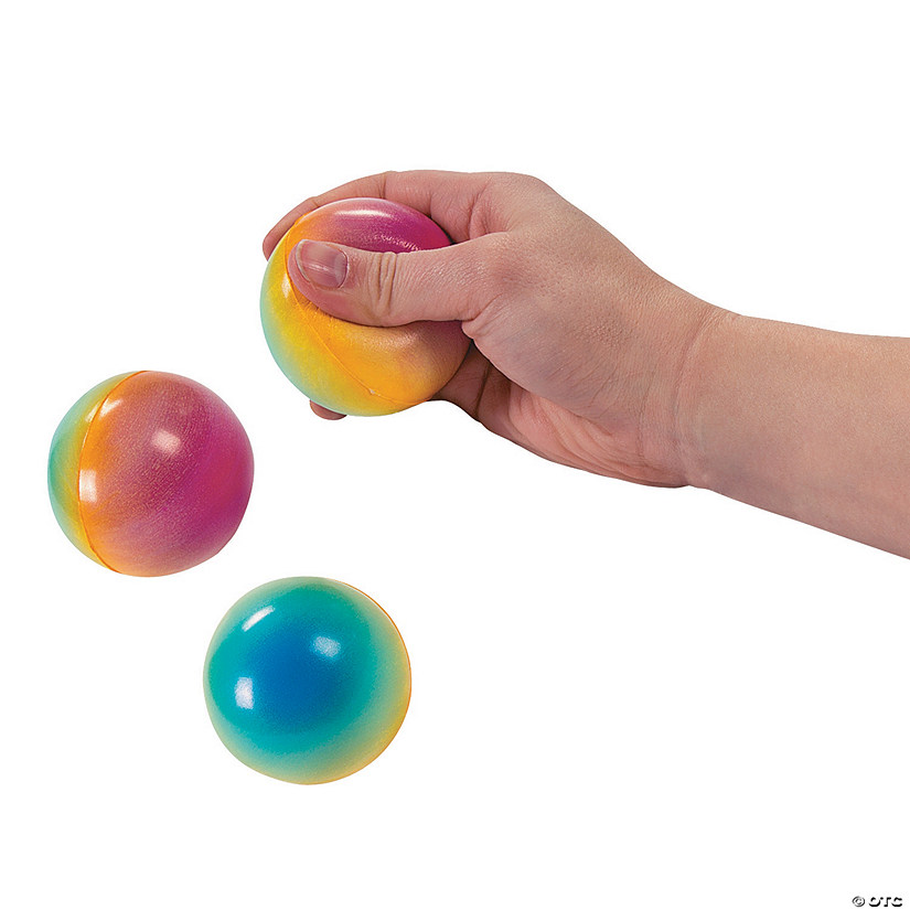 Rainbow Stress Balls - 12 Pc. Image
