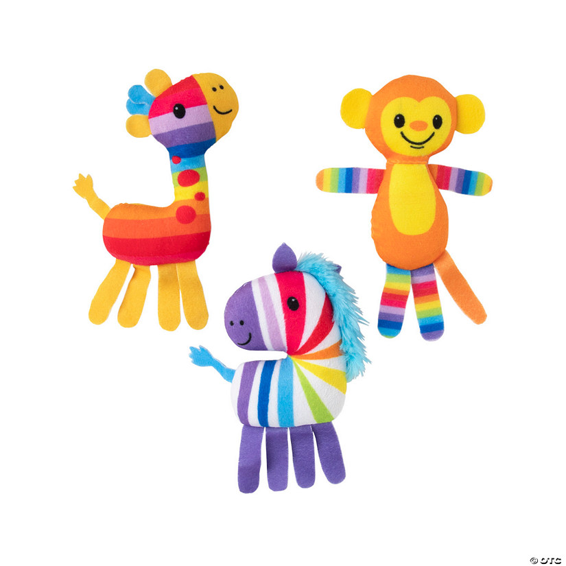 Rainbow Stuffed Animals - 12 Pc. Image