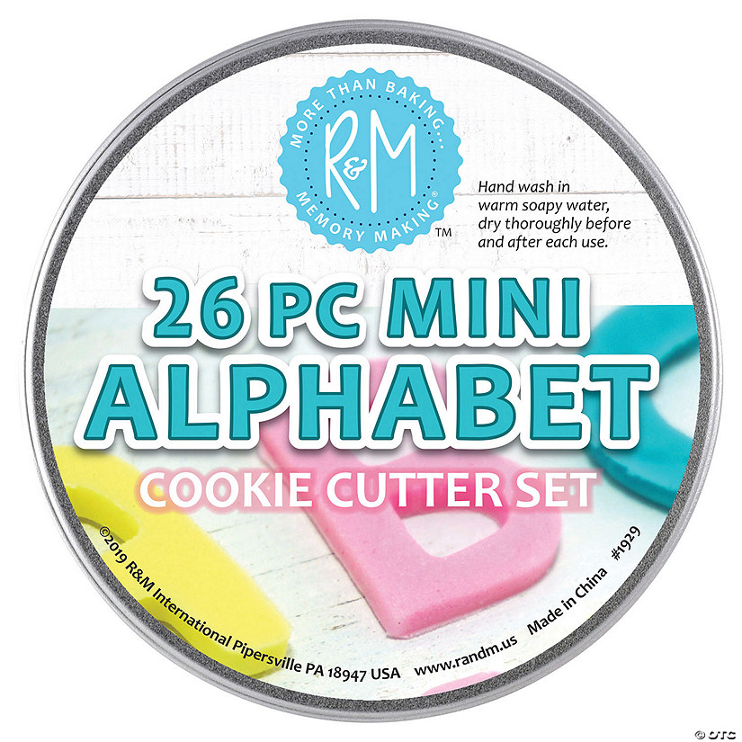 R&M International Mini Alphabet Cookie Cutter Set Image