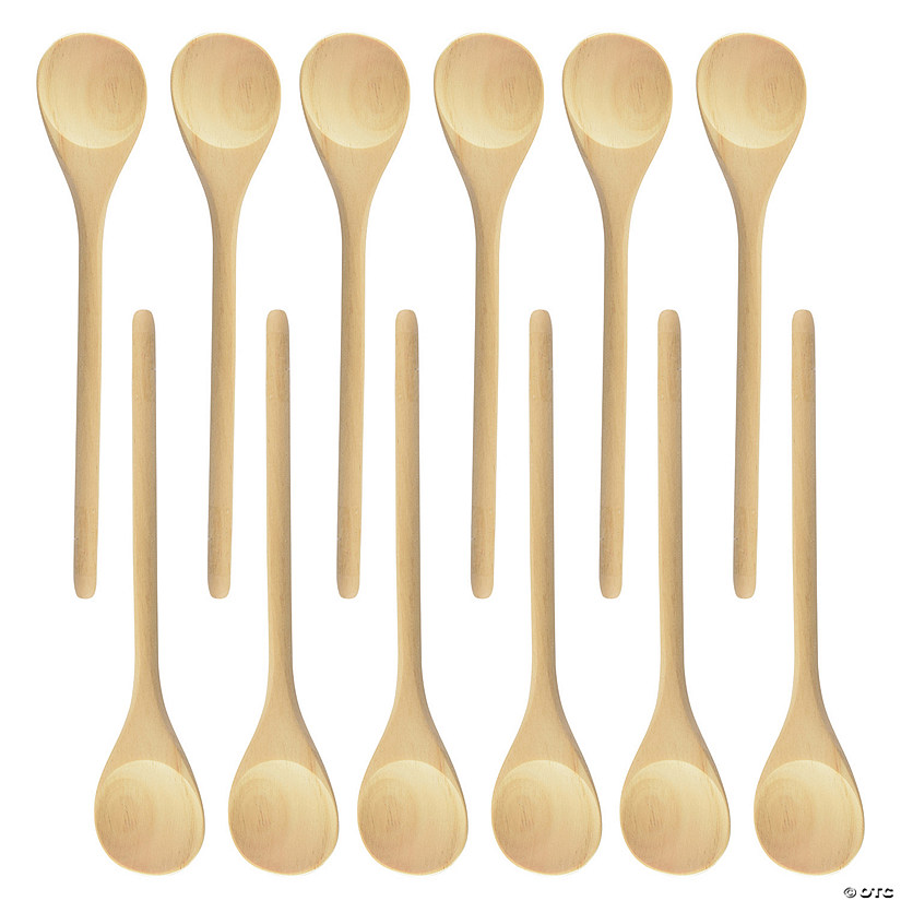 R&M International Wood Spoon 8" Pack Of 12 Image