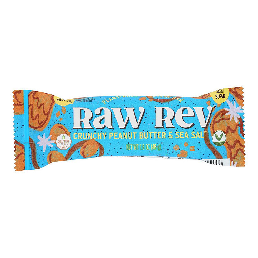 Raw Revolution Glo Crunchy Bar - Peanut Butter and Sea Salt - Case of 12 - 1.6 oz. Image