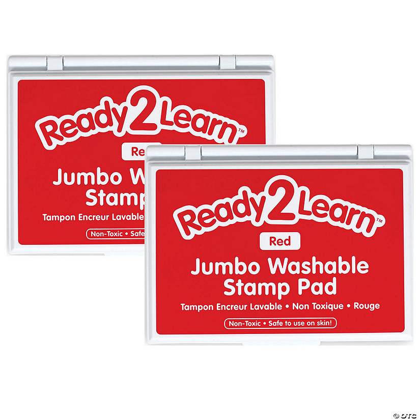 Ready 2 Learn Jumbo Washable Stamp Pad - Red - Pack of 2 Image