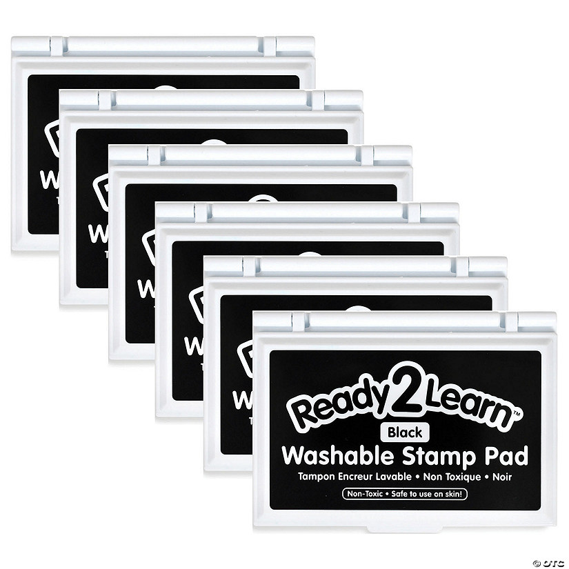 Ready 2 Learn Washable Stamp Pad - Black - Pack of 6 Image