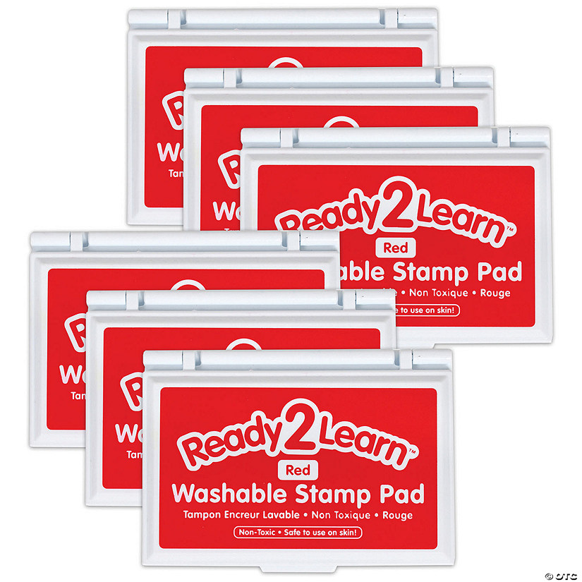 Ready 2 Learn Washable Stamp Pad - Red - Pack of 6 Image