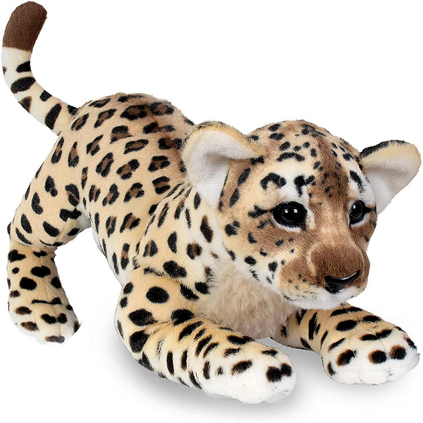 Real Planet Leopard Cub Tan/Black 23.6 Inch Realistic Soft Plush Image