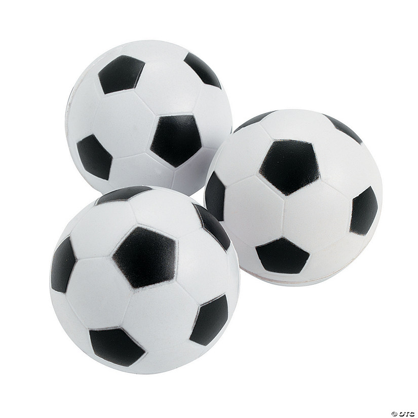 Realistic Soccer Ball Stress Balls - 12 Pc. Image