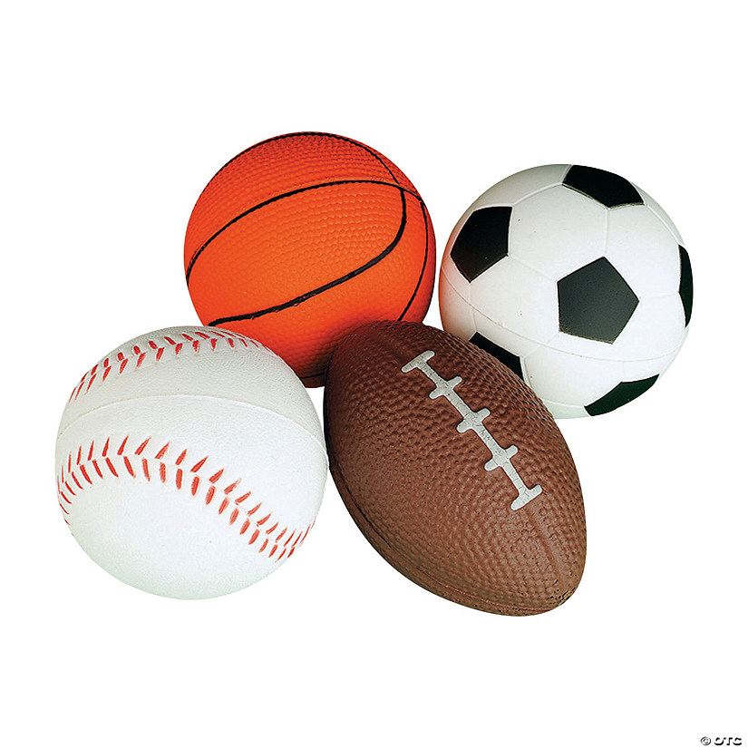 Realistic Sport Stress Balls Set - 4 Pc. Image