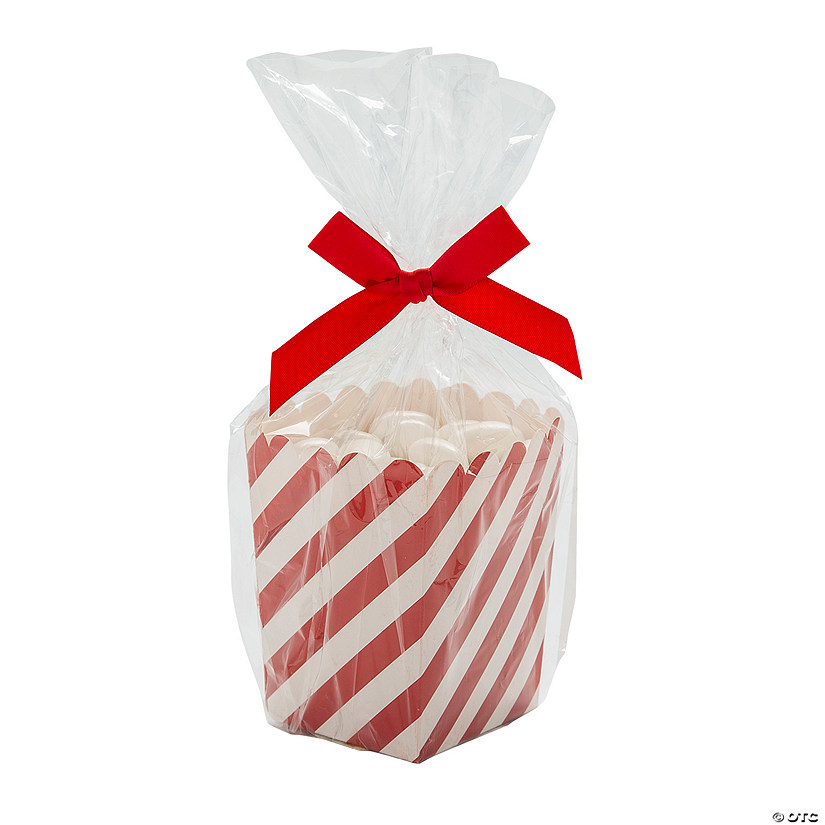 Red & White Striped Treat Box Kit for 48 Image
