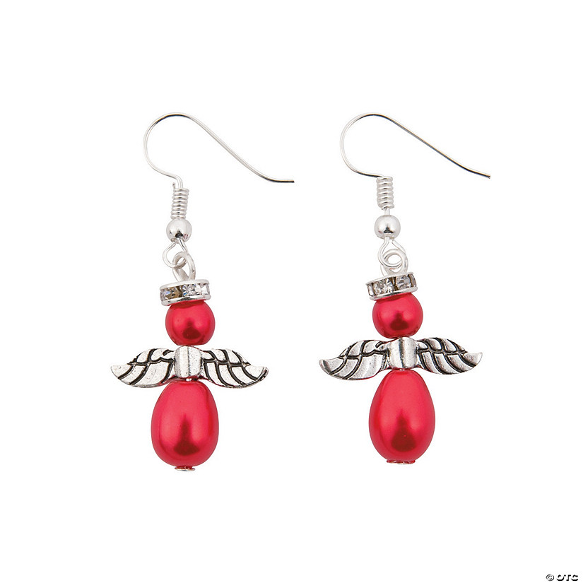 Red Angel Earrings Craft Kit Image