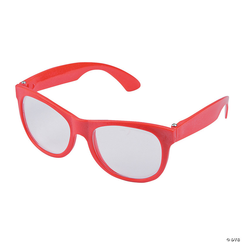 Red Clear Lens Glasses - 12 Pc. Image