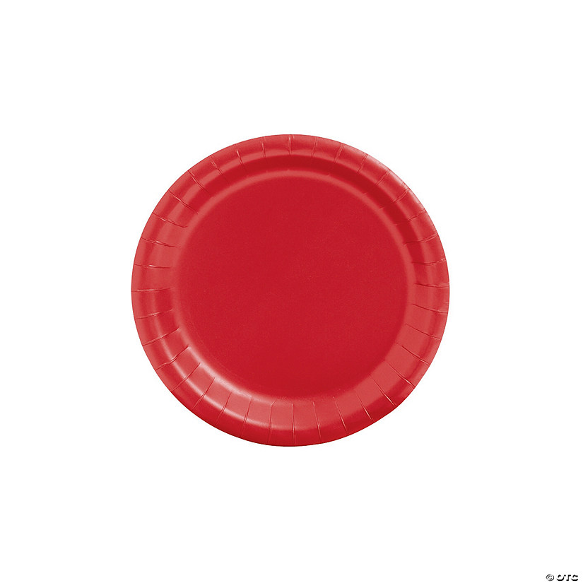 Red Paper Dessert Plates - 24 Ct. Image