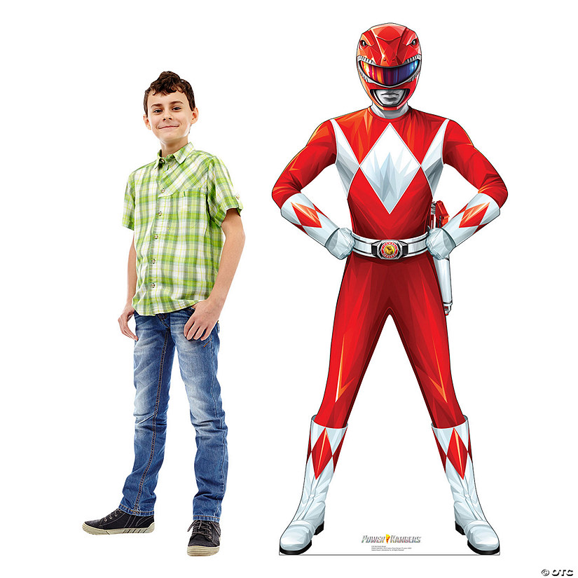 Red Power Ranger Life-Size&#160;Cardboard&#160;Cutout Stand-Up Image