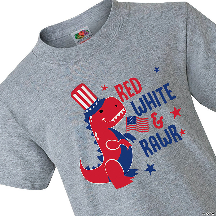 Red, White & Rawr Youth T-Shirt Image