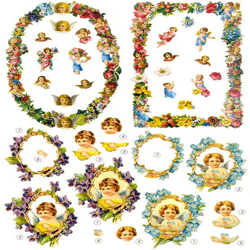Reddy Creative Cards 3D Precut Flower Frames and Angels Image
