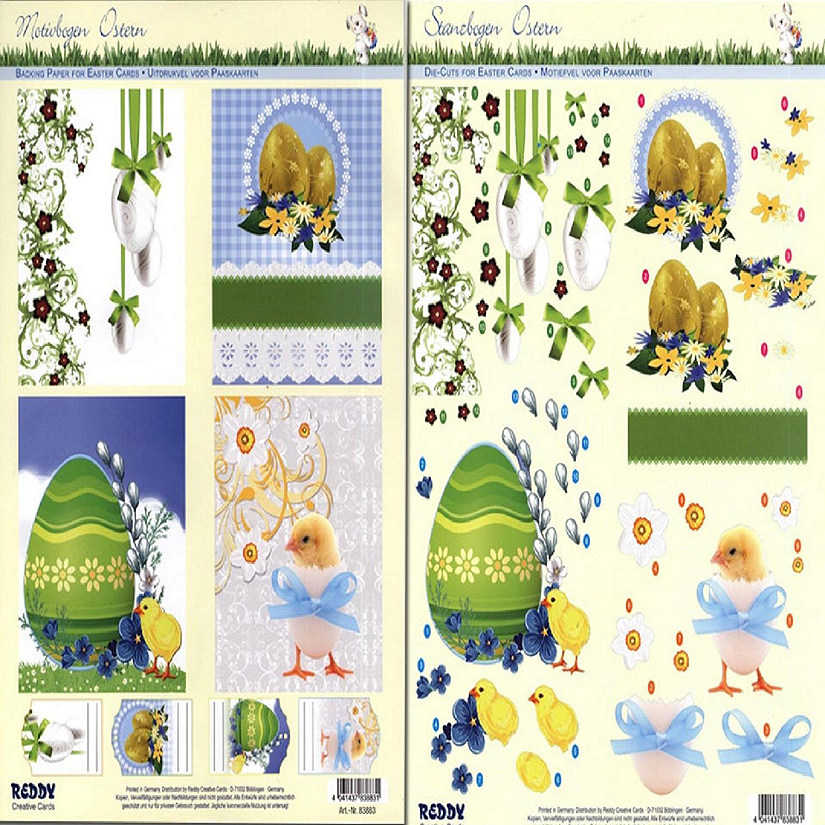 Reddy Creative Cards 3D Precut  Twin Pack  Classical Easter Designs Image