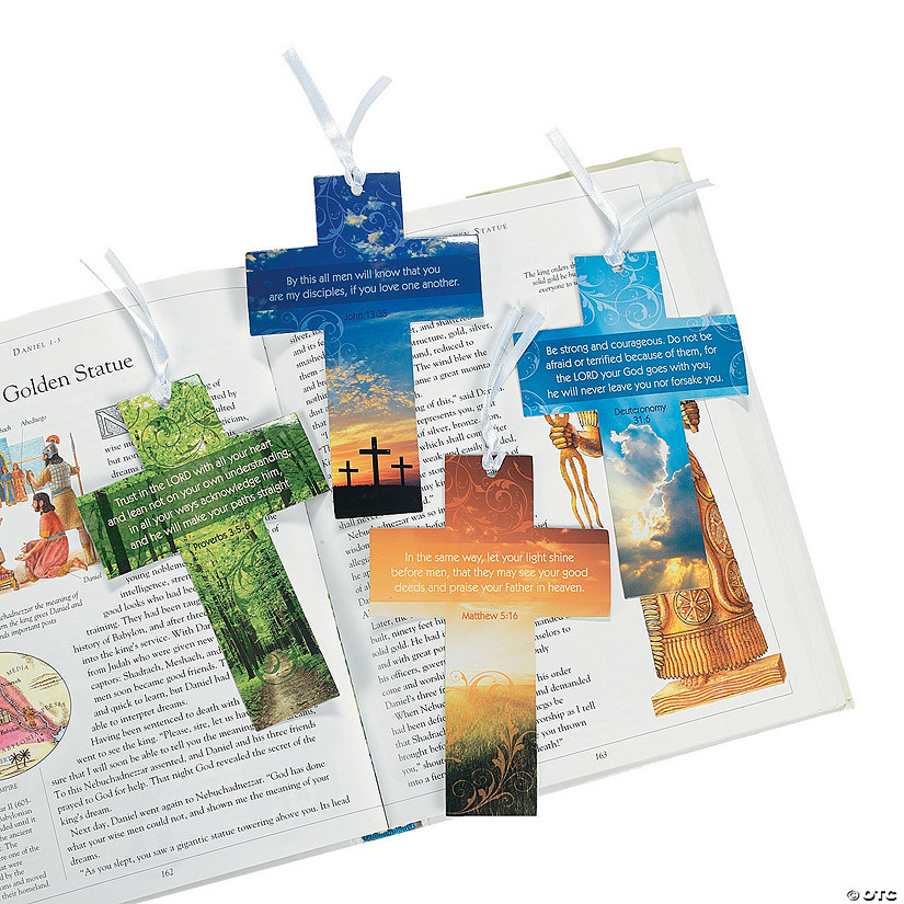 Religious Cross Bookmark with Live Photography - 24 Pc. Image