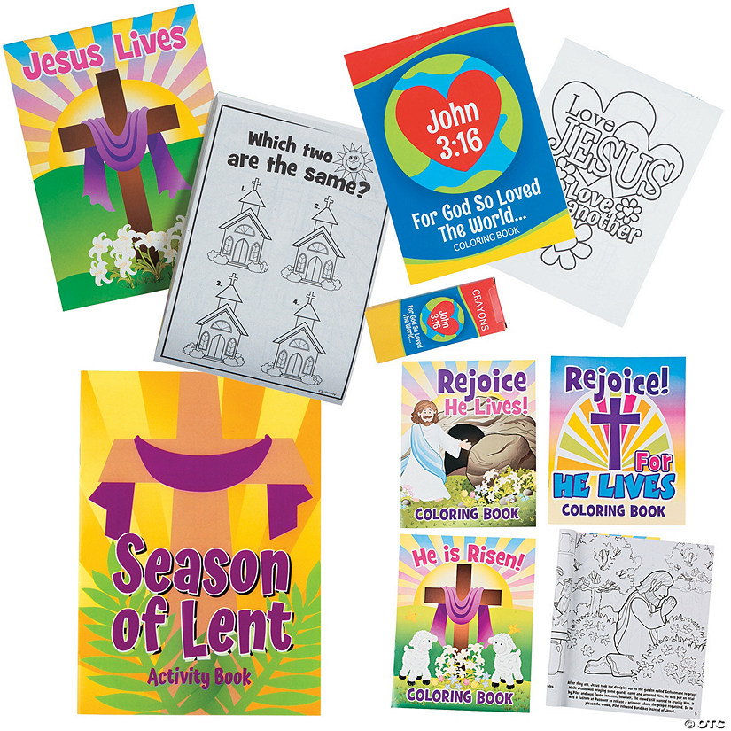 Religious Easter Activity Book Assortment Kit for 12 - 48 Pc. Image