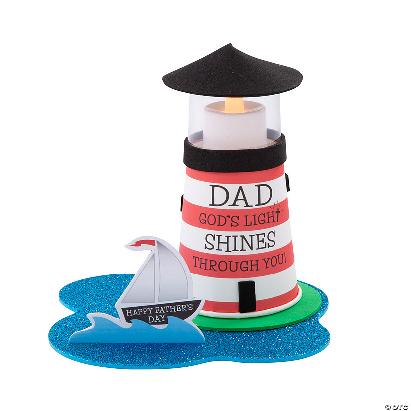 Religious Father&#8217;s Day Lighthouse Craft Kit - Makes 12 Image
