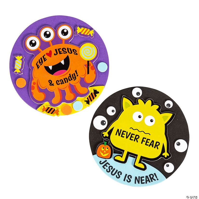 Religious Halloween Monster Magnet Craft Kit - Makes 12 Image