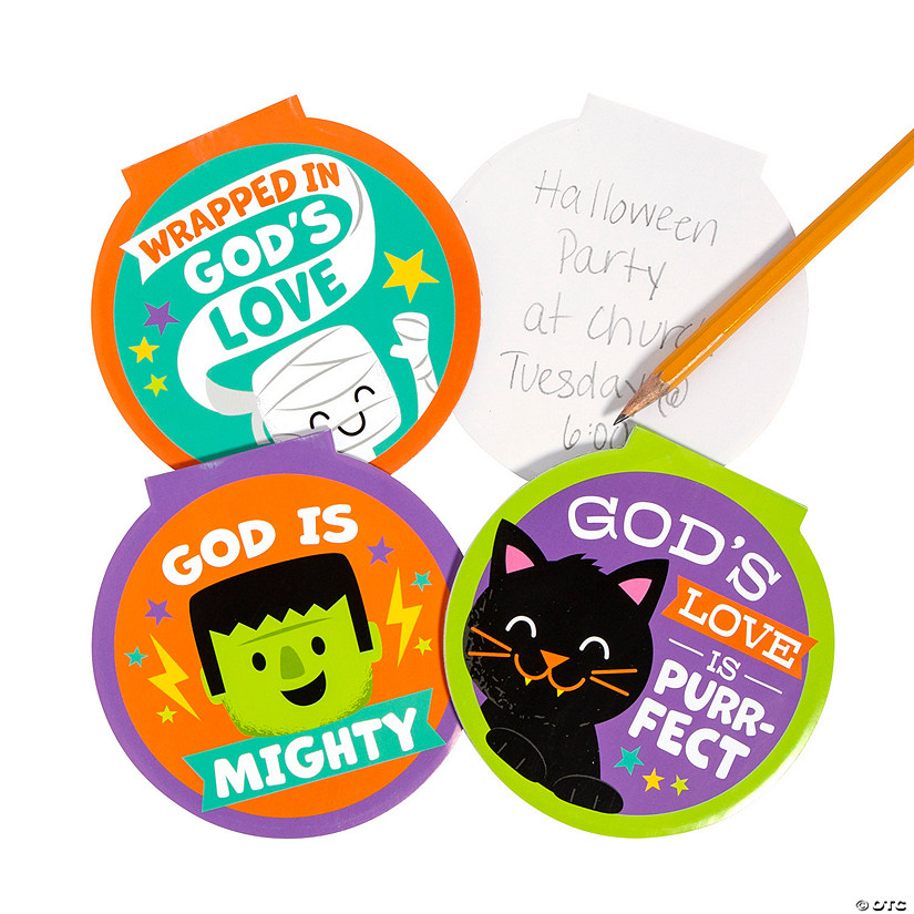 Religious Halloween Notepads - 24 Pc. Image