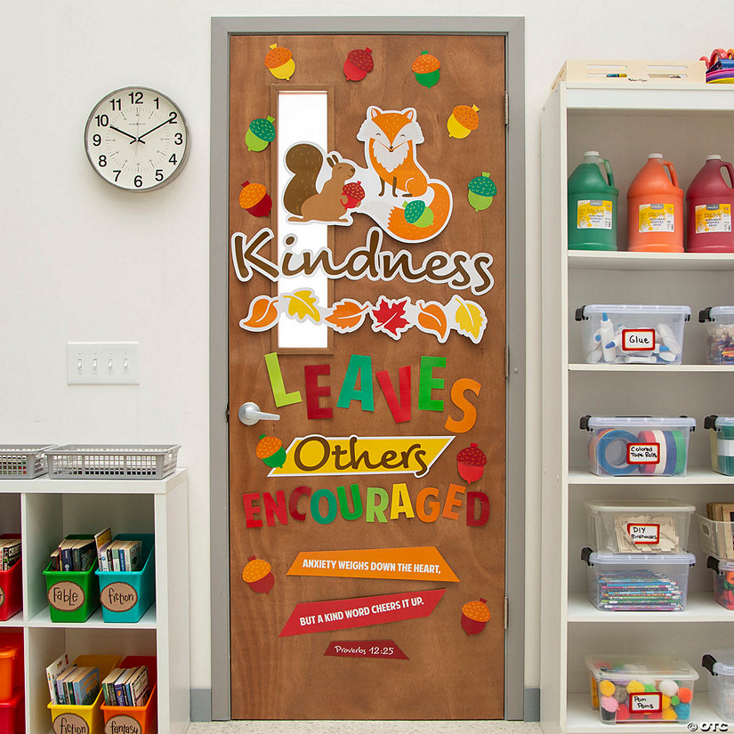 Religious Kindness Leaves Others Encouraged Classroom Door Decorating Kit - 36 Pc. Image
