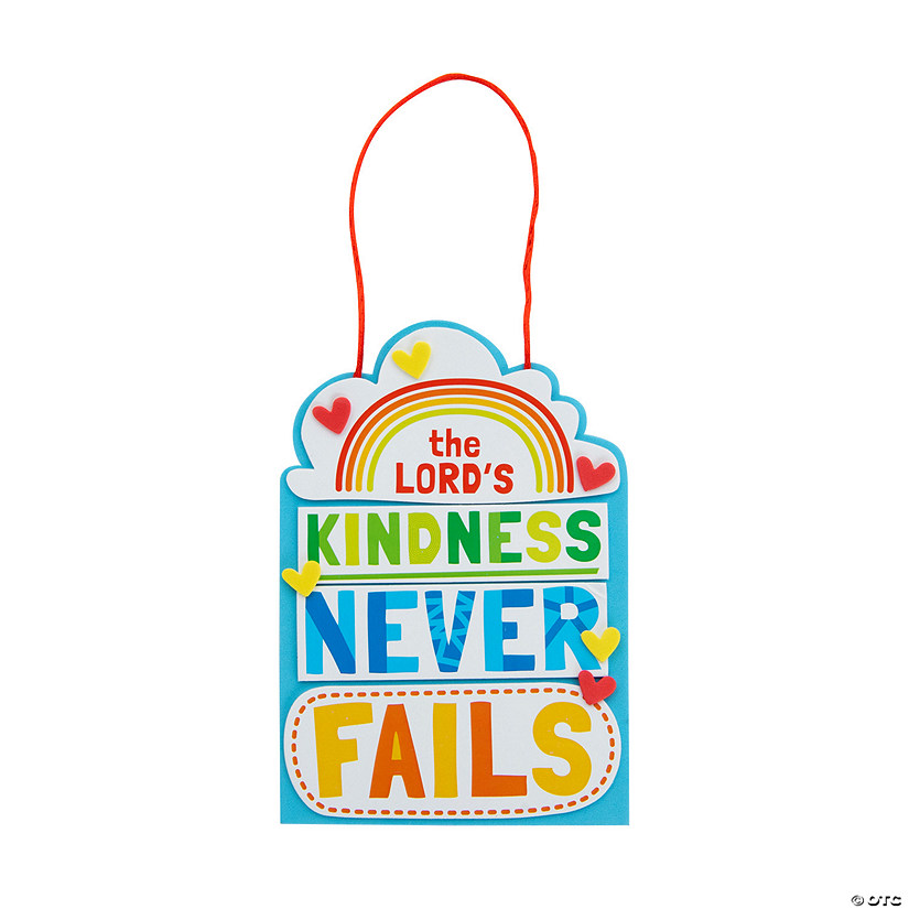 Religious Kindness Never Fails Sign Craft Kit - Makes 12 Image