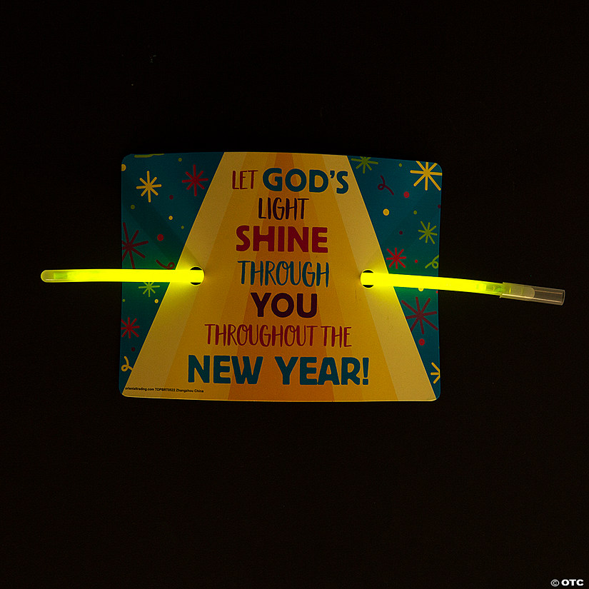 Religious New Year Glow Bracelets with Card Image