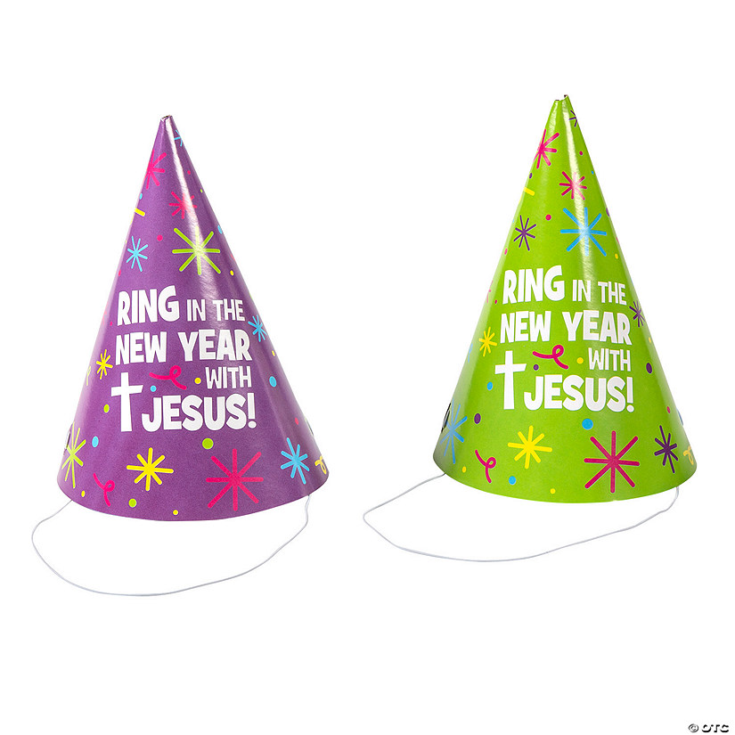 Religious New Year's Party Hat - 8 Pc. Image