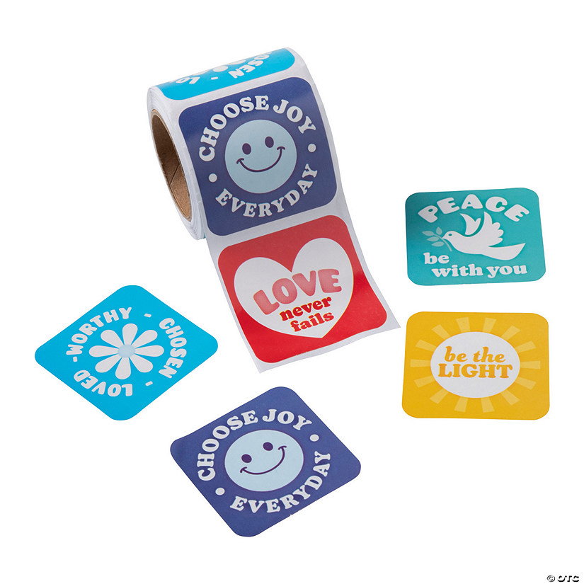 Religious Simple Sayings Sticker Roll - 100 Pc. Image