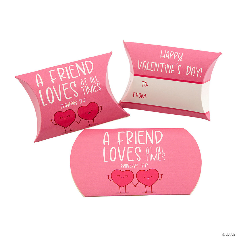 Religious Valentine Pillow Boxes - 24 Pc. Image