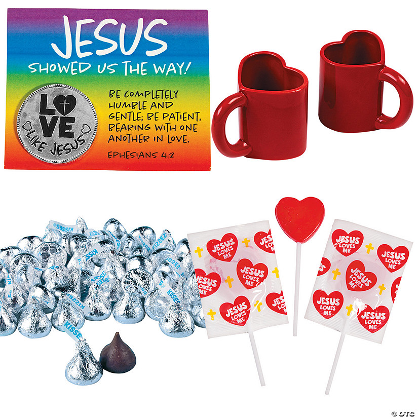 Religious Valentine&#8217;s Day Filled Reusable Mug Kit for 12 Image
