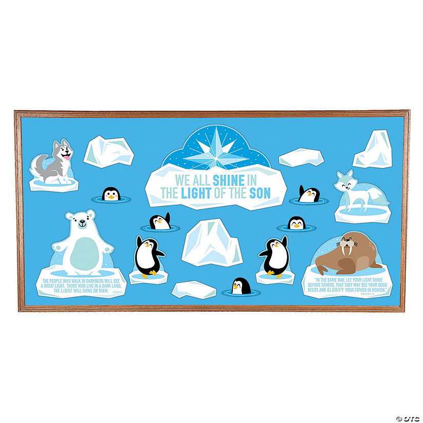 Religious Winter Animals Bulletin Board Set Image