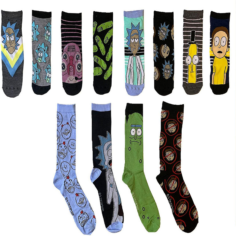 Rick and Morty Mens 12 Days of Socks in Advent Gift Box Image