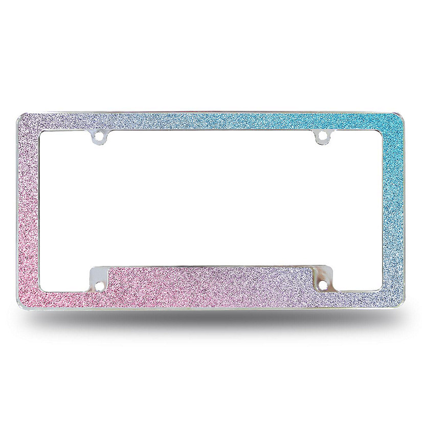 Rico Industries Gradient - Pink And Blue All Over Automotive License Plate Frame for Car/Truck/SUV (12" x 6") Image