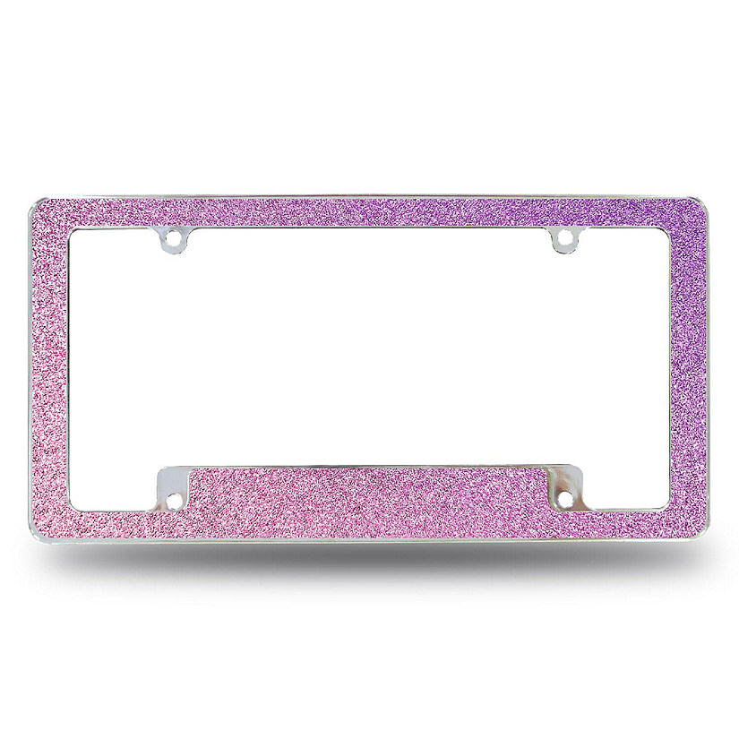 Rico Industries Gradient - Pink And Purple All Over Automotive License Plate Frame for Car/Truck/SUV (12" x 6") Image
