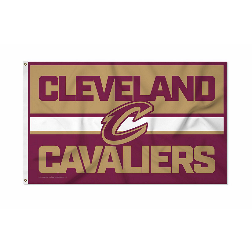 Rico Industries NBA Basketball Cleveland Cavaliers Bold 3' x 5' Banner Flag Single Sided - Indoor or Outdoor - Home D&#233;cor Image
