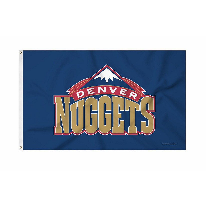 Rico Industries NBA Basketball Denver Nuggets 2003 Logo 3' x 5' Banner Flag Single Sided - Indoor or Outdoor - Home D&#233;cor Image