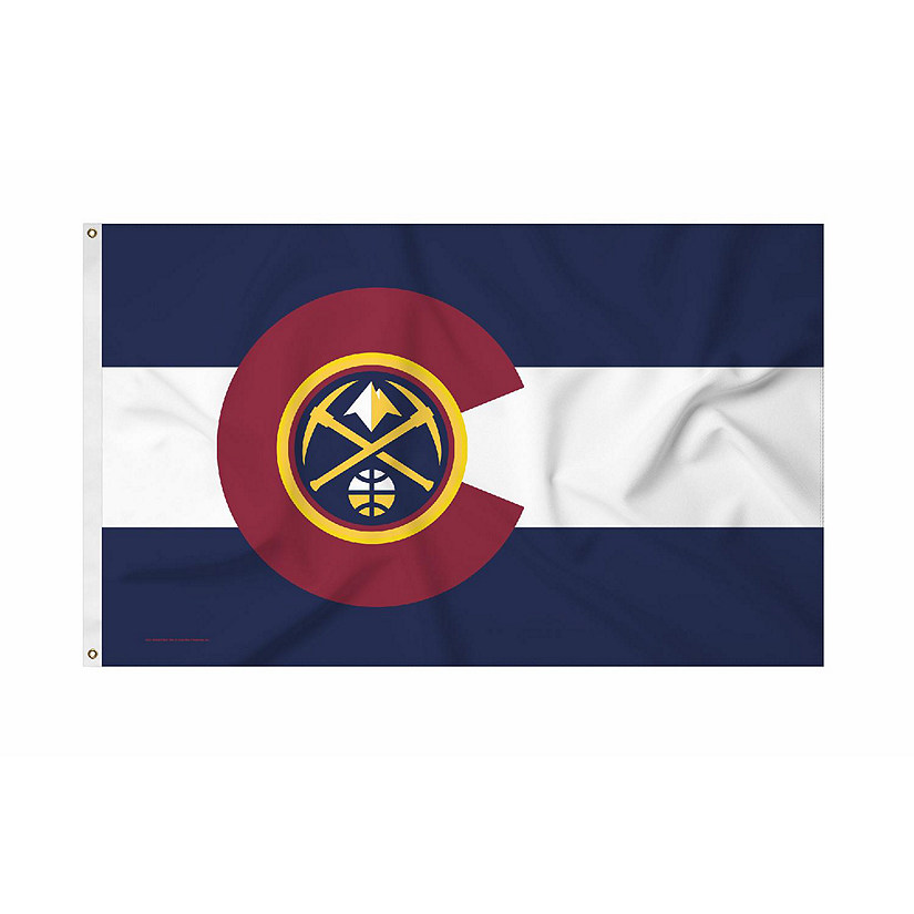 Rico Industries NBA Basketball Denver Nuggets Colorado State 3' x 5' Banner Flag Single Sided - Indoor or Outdoor - Home D&#233;cor Image