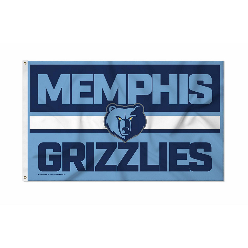 Rico Industries NBA Basketball Memphis Grizzlies Bold 3' x 5' Banner Flag Single Sided - Indoor or Outdoor - Home D&#233;cor Image